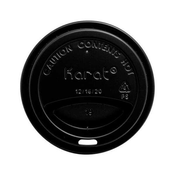 10-24 oz Black Travel Lid, PK1000